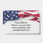 Amerikaanse Vlag Bedrijfsnaam ID Badge (Achterkant)