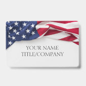 Amerikaanse Vlag Bedrijfsnaam ID Badge (Voorzijde)