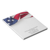 Amerikaanse vlag bedrijfsnaam notitieblok (Schuin)