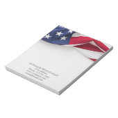 Amerikaanse vlag bedrijfsnaam notitieblok (Linkerzijde)