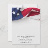 Amerikaanse vlag bedrijfsnaam notitiekaartje (Voorkant)