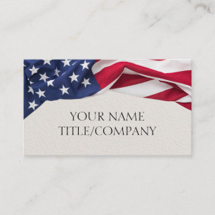 Amerikaanse Vlag Bedrijfsnaam Papier Textuur Visitekaartje