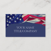 Amerikaanse vlag bedrijfsnaam visitekaartje (Voorkant)