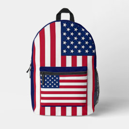 Amerikaanse vlag bedrukte rugzak