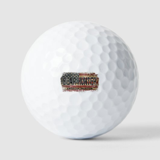 Amerikaanse Vlag Beer Jager Golfballen (Voorkant)