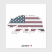 Amerikaanse vlag beer silhouet vinyl auto sticker (Vel)