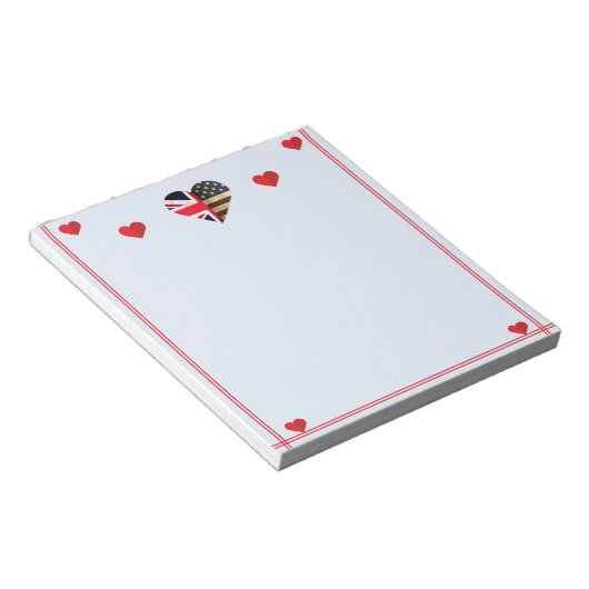 Amerikaanse vlag beest Romantic Notitieblok (Schuin)