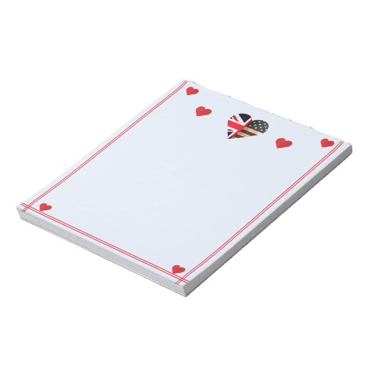 Amerikaanse vlag beest Romantic Notitieblok (Linkerzijde)