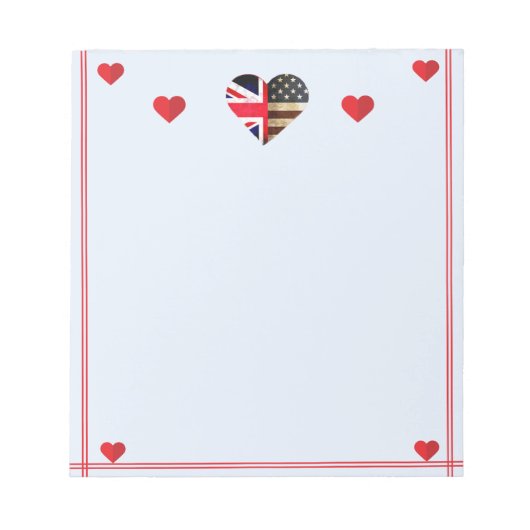 Amerikaanse vlag beest Romantic Notitieblok (Voorkant)