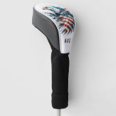 *~* Amerikaanse vlag .. Beginletters USA Steenaren Golfheadcover (Schuin)