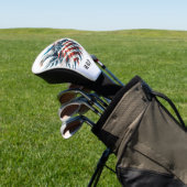 *~* Amerikaanse vlag .. Beginletters USA Steenaren Golfheadcover (Insitu)