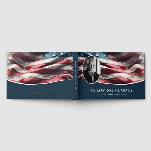 Amerikaanse vlag begrafenis foto gastenboek (Volledig)