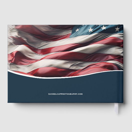 Amerikaanse vlag begrafenis foto gastenboek (Achterkant)