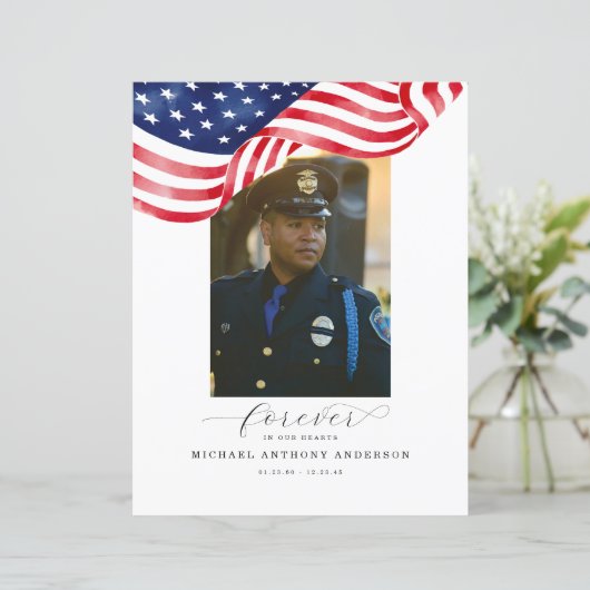 Amerikaanse vlag begrafenis voor altijd in ons har (Staand voorkant)