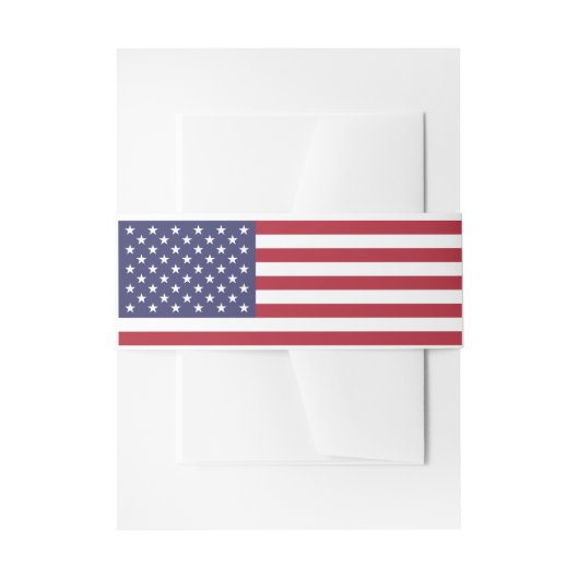 Amerikaanse vlag Belly Bands Uitnodigingen Wikkel (Voorkant Voorbeeld)