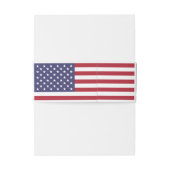 Amerikaanse vlag Belly Bands Uitnodigingen Wikkel (Achterkant Voorbeeld)