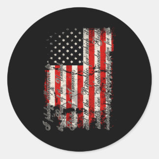 Amerikaanse vlag belofte van trouw ronde sticker