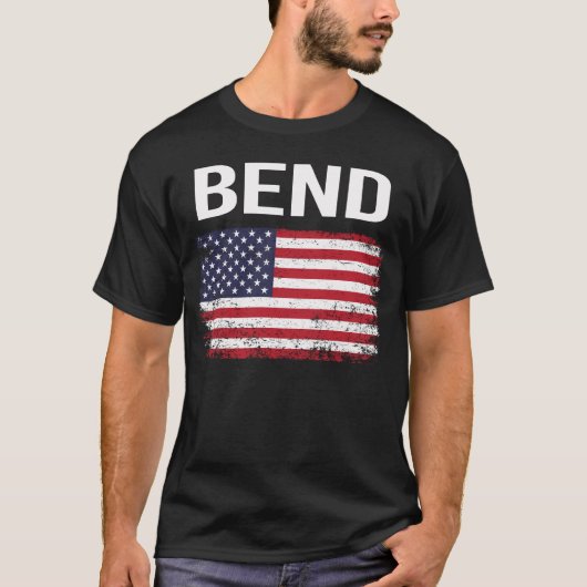 Amerikaanse Vlag Bend T-shirt (Voorkant)