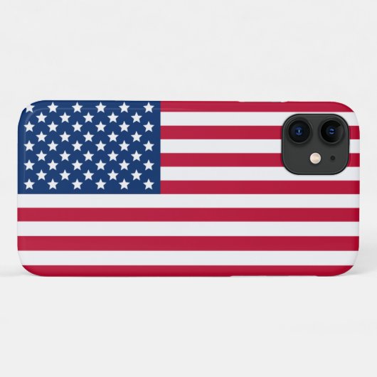 Amerikaanse vlag - Beschermende patriottische tele Case-Mate iPhone Case (Achterkant (horizontaal))