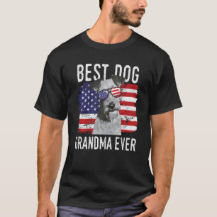 Amerikaanse vlag Best Dog Grandma Ever Irish Terri T-shirt