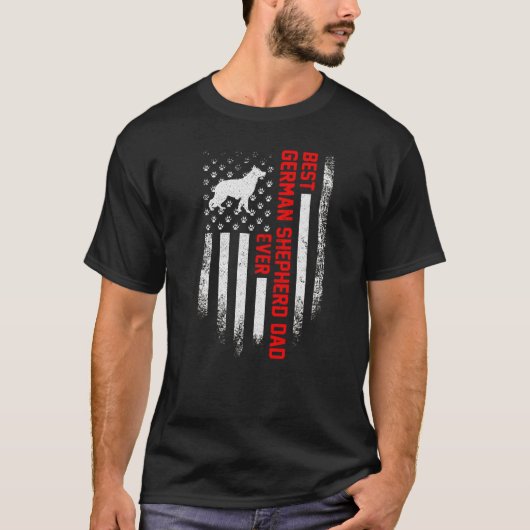 Amerikaanse vlag Best German Shepherd T-shirt (Voorkant)