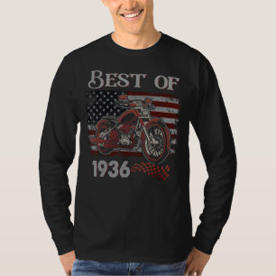 -Amerikaanse vlag Best of 1936 Motorcycle Birt T-shirt