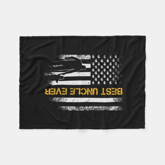 Amerikaanse vlag Best oom Ever Funny Fleece Deken (Voorkant (Horizontaal))