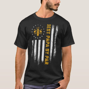 Amerikaanse vlag Best Papa van Par Funny G T-shirt