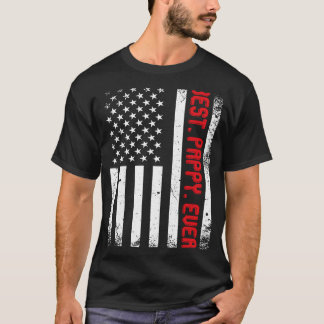 Amerikaanse vlag Best Pappy Ever giften T-shirt