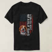  Amerikaanse vlag beste beagle pa T-shirt (Design voorkant)