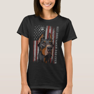 Amerikaanse Vlag Beste Dobermann Papa Ooit T-shirt