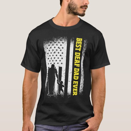 Amerikaanse vlag beste dove vader t-shirt (Voorkant)