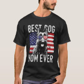 Amerikaanse vlag Beste hond Moeder Ooit Schotse Te T-shirt (Voorkant)