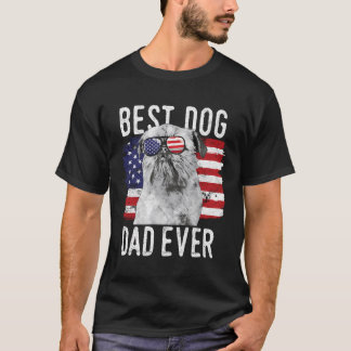 Amerikaanse vlag beste hond papa ooit Brussel Grif T-shirt