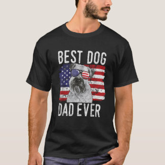 Amerikaanse vlag beste hond vader ooit zacht gecoa t-shirt