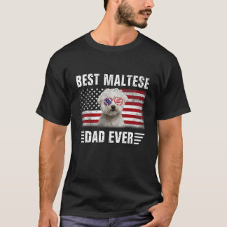 Amerikaanse vlag Beste Maltese vader ooit T-shirt 