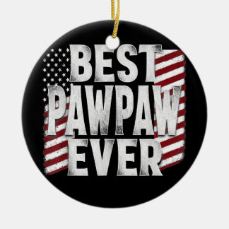 - amerikaanse vlag beste pawpaw ooit cadeau voor keramisch ornament
