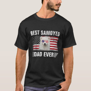 Amerikaanse vlag beste Samoyed vader ooit T-shirt 