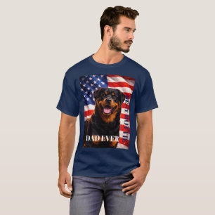 Amerikaanse vlag Beste vader ooit Rottweiler hond T-shirt