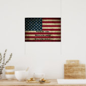 Amerikaanse vlag - Betekenis van kleuren Poster (Keuken)