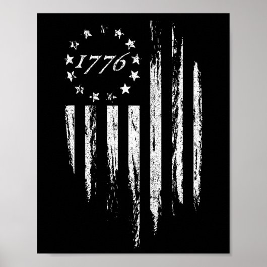 Amerikaanse vlag Betsy Ross 13 sterren USA 4 van j Poster (Voorkant)
