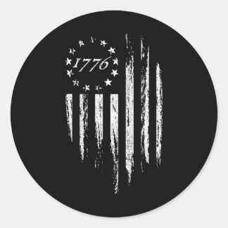 Amerikaanse vlag Betsy Ross 13 sterren USA 4 van j Ronde Sticker