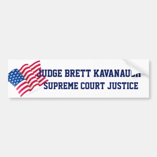 Amerikaanse vlag Bevestiging rechter Brett Kavanau Bumpersticker (Voorkant)