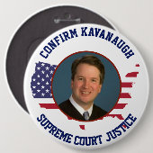 Amerikaanse vlag Bevestiging rechter Kavanaugh Ronde Button 6,0 Cm (Voorkant /achterkant)