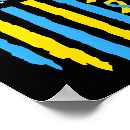 Amerikaanse vlag - Bewustmaking van mannen kind Poster (Hoek)