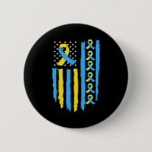 Amerikaanse vlag - Bewustmaking van mannen kind Ronde Button 5,7 Cm (Voorkant)