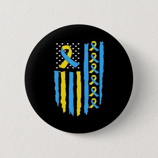 Amerikaanse vlag - Bewustmaking van mannen kind Ronde Button 5,7 Cm (Voorkant)
