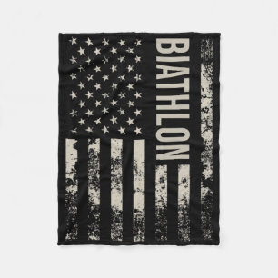 Amerikaanse vlag biatlon Fleece Deken