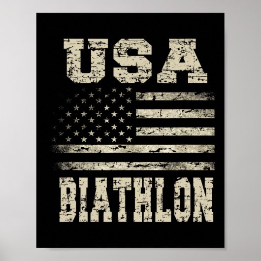  Amerikaanse vlag biatlon Poster (Voorkant)