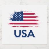 Amerikaanse vlag bier etiket (Enkel label)